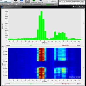 DxS Application Screen with Distributed Acoustic Sensing signals displayed