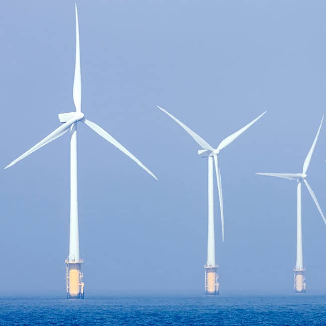 Offshore windfarm - 3 windmills shown