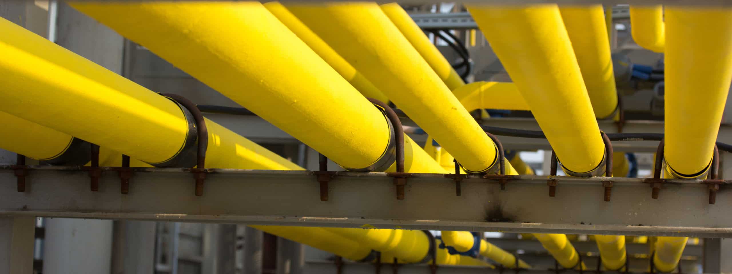 multiple yellow pipelines