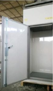 equipment cabinet with open door